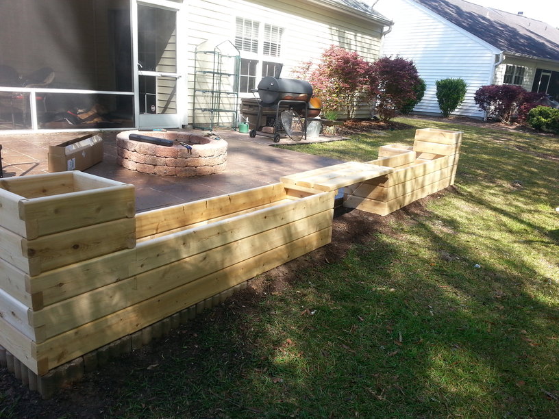 Custom patio Raised Garden Bed