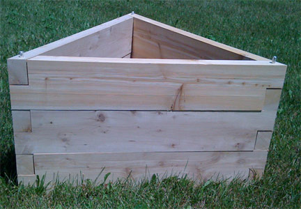 Triangle raised garden bed raised garden bed triangle